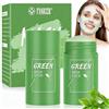 Waymaytecy 2 Pezzi Green Mask Stick, Maschera al tè Verde, Green Tea Mask Stick, Pulizia profonda dei pori, Lenisce e Ammorbidisce, idratante Oil Control Solido Maschera, Per Tutti i Tipi Di Pelle
