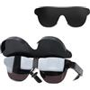 Generic Paraluce per lenti a ribalta per occhiali RayNeo Air 4 Pro/Air 3s Pro/Air 3s/Air 4 AR, blocca la luce diffusa, migliora l'immersione, protegge il pannello, design facile da capovolgere