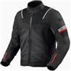 REV'IT! Revit Tornado 4 H2O impermeabile Moto Tessile Giacca, nero/grigio, M