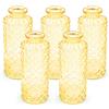 Blümelhuber Set di 5 vasi Kleine in vetro Deko Hochzeit - Vaso Klein - Vaso moderno - Deko Frühling - Pflanzen Deko Trockenblumen Set Vasen (Gelb)