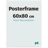 yd. Your Decoration - Cornice 60x80 cm - Cornice poster in plastica con vetro sintetico - Vetro artistico trasparente - Bianco Lucente - Paris