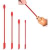 Wopanxye 4 mini spatole in silicone, piccoli cucchiai in silicone, mini raschietti per barattoli, per trucchi, barattoli stretti, resistenti al calore, senza BPA, con manico lungo, agitatore per