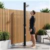 Vidaxl Doccia solare con testa doccia e rubinetto 20 l Nero