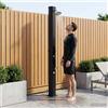Vidaxl Doccia solare con testa doccia e rubinetto 40 l Nero