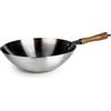 IBILI - Wok Karbonsteel 32 Cm, acciaio al carbonio, adatto per induzione, ritenzione di calore, durevole e resistente, senza antiaderente, ecologico