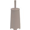 GEDY G-Oscar Scopino WC da appoggio Colore Tortora Chiaro, 35X13X13 CM Peso 0,396 kg, scopino Bagno con setole Realizzato con Resine termoplastiche, Anni di Garanzia 2, Design R&S Gedy