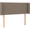 vidaXL Testiera con orecchie Taupe 93x16x78/88 cm Tessuto