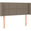 vidaXL Testiera con orecchie Taupe 93x16x78/88 cm Tessuto