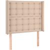 vidaXL Testiera con orecchie cappuccino-marrone 93x16x118/128 cm in Pelle finta
