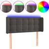vidaXL Testiera LED grigio scuro 83x16x78/88 cm Velluto