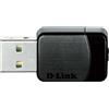 D-Link Adattatore di rete CA D-Link Mini AC580 USB 2.0 - nero