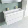 Riho copia di Lavabo rettangolare doppio in Vetroceramica bianca 121x45 cm RIHO