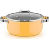 WMF Fusiontec Mineral Pro, Bratentopf mit Deckel, 24 cm, Mango Yellow 3201114158 4000530760548