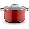 WMF Fusiontec Mineral Pro, Kochtopf mit Deckel, 24 cm, Passion Red 3201114098 4000530759931
