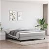 vidaXL Materasso a molle insacchettate, colore grigio chiaro, dimensioni 193x203x20 cm, rivestito in tessuto