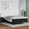 vidaXL Materasso a molle insacchettate, colore nero, dimensioni 137x190x20 cm, rivestito in ecopelle