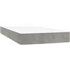 vidaXL Materasso a molle insacchettate, colore grigio chiaro, dimensioni 100x203x20 cm, rivestito in velluto, marca vidaXL