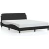 vidaXL Struttura letto "Dover" nera, 152x203 cm, in ecopelle, marca vidaXL