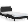 vidaXL Struttura letto "Dover" Nero 100x190 cm Pelle finta
