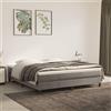 vidaXL Materasso a molle insacchettate vidaXL, grigio chiaro, 152x203x20 cm, velluto