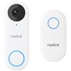 Reolink 2K cablato Videocitofono Wi-Fi 2,4/5 GHz con Chime, Visuale 180° 3:4 Testa-Piedi, Video Campanello, Rilevamento di Uomo/Pacco, Audio Bidirezionale, Video Doorbell Compatibile NVR, Bianco