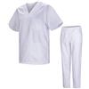 MISEMIYA - Uniformi Unisex Set Camice - Uniforme Medica con Maglia e Pantaloni Uniformi Mediche Camice Uniformi sanitarie 817-8312-BLANCO - XX-Large, Rosa