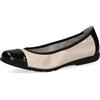 Caprice Ballerine da Donna in Pelle, Bianco (Offwhite/Silv.), 39 EU