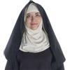 HEMAD Medievale Velan Suora Copricapo Cotone Modello: Hildegard, marrone, Taglia unica
