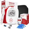 Sinocare Misuratore Glicemia Glucometro, Test della glicemia e annunci vocali, Contiene 25 strisce per glicemia e 25 Lancatte, Safa AQ Voice