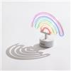 Muitomas Lampada Neon Arcobaleno da Tavolo, Luce LED 3,5W con Ricarica USB-C, Decorazione Luminosa per Casa, Camera e Ufficio