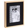 walther design Cornice portafoto Design Nera 15 x 20 cm Cornice Ritratto in Legno con passe-partout in Legno, Doppia YP520B