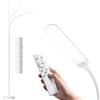 YICAIZI Lampada da Terra LED 18W 1200LM con Telecomando - 4 Tonalità di Colore & 4 Livelli Luminosità Regolabile - Piantana da Lettura per Soggiorno, Camera da Letto, Ufficio