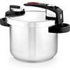 BRA Tekna | Pentola a pressione rapida 6 L, acciaio inox 18/10, 2 programmi di cottura, sistema di blocco apertura, adatta a tutti i piani cottura