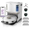 Shark PowerDetect Robot Aspirapolvere Lavapavimenti 2 in 1, NeverTouch Pro Autosvuotante, Autoriempimento, Autopulizia, Navigazione 3D LiDAR, Bypass Ostacoli NeverStuck, WiFi/App, Bianco AV2820ZEEUWH