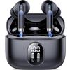 QXQ Cuffie Bluetooth, 2026 Nuovo Auricolari Bluetooth 5.4 Hi-Fi Stereo con 4 ENC Mics, 40 Ore Mini Cuffie Wireless Cancellazione Rumore Cuffiette Bluetooth, Cuffie Senza Filo per Android/iOS, Nero