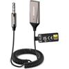 UGREEN LDAC Ricevitore Bluetooth 6.0 per Auto con Jack 3.5mm Adattatore Hi-Res Audio Wireless USB con Microfono Incorporato e Cavo, Supporta Chiamate in Vivavoce, Altoparlanti Stereo, Cuffie