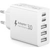 Bamkey Caricatore USB C Rapido 50W, 5 Porto Alimentatore USB C Multiplo Presa USB Caricabatterie Spinotto USB C Multipla Type C Spina per iPhone 17 16 15 14 13 12 11 Pro Max, Samsung Galaxy S26 S25