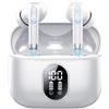 QXQ Cuffie Bluetooth, 2026 Nuovo Auricolari Bluetooth 5.4 Hi-Fi Stereo con 4 ENC Mics, 40 Ore Mini Cuffie Wireless Cancellazione Rumore Cuffiette Bluetooth, Cuffie Senza Filo per Android/iOS, Bianco