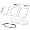 Mobi Lock Kit adattatore per scheda SIM 6 in 1 (Micro, Nano, Standard) - Compatibile con iPhone (16, 15, 14, 13, X Pro), tutti gli smartphone Android, iPad e tablet - di Mobi Lock