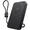 EF ECOFLOW EcoFlow RAPID Mag Qi2.2 Magsafe Powerbank 10000mAh 25W con 36W Cavo Integrato USB C, Qi2.2 Certificato Power Bank Magnetico Caricatore Portatile Senza Fili per iPhone 17/16/15 Pro Max, Nero