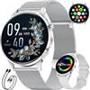 LIGE Smartwatch Donna, Display AMOLED 1,32" Ultra-sottile, Chiamate Bluetooth, IP68 Impermeabile, 116 Modalità Sport, Monitoraggio del Ciclo/Frequenza Cardiaca e Sonno, 2 Cinturini e 2 Cavi Inclusi, FV23-E