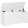Hzuaneri Cassapanca 100 cm, Cassa Porta Oggetti, Cassapanca Contenitore da Interno, 2 Cerniere, per Ingresso, Camera da Letto, Soggiorno, Bianco SB03403X