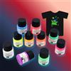 ARTME Vernice per tessuti fluorescente 20 ml x10 - Set di colori per camicia, borse e scarpe di tela, cotone, denim e altro ancora - Durevole, lavabile, luminescente per artigianato e vestiti