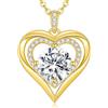CDE Collana Donna Cuore Regalo Gioielli Donna Pendente Argento S925 Diamante in Moissanite 1-3ct Purezza VVS1 Colore D per Festa Della Mamma Compleanno San Valentino per Lei Mamma Fidanzata Moglie Amica