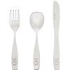 Baroni Home Set 3 pz Posate per Bambini in Acciaio Inox, Posate con Manico Ergonomico, Lavabili in Lavastoviglie, Forchetta, Coltello, Cucchiaio, Tema Orsacchiotto