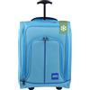 PROVITERA Trolley Frigo da Viaggio Rivestimento Morbido, Bagaglio a Mano per Viaggiare con Vano Termico Refrigerante, Valigia Manico Telescopico, 30 x 20 x 50 cm, Coveri Viale Morin (Azzurro)