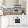 CREARREDA Rivestimento Parete Cucina Paraschizzi Cucina Adesivo per Fornelli 60 x 58 cm Effetto Lucido - Spesso 1mm e Rigido - Ignifugo e Resistente al Calore, all'Acqua