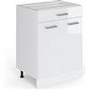 Vicco Mobiletto a ripiani R-Line, Bianco lucido, 60 cm