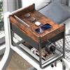 Housolution Scaffale a 2 Livelli per Letti a Castello e Soppalchi, Con Cassetto in Tessuto, Vanità per Tablet e Porta-Cavi - Ideale per Dormitori Universitari e Spazi Piccoli