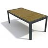 DRW Tavolo allungabile da esterno in alluminio, antracite, 75 x 240 x 90 cm